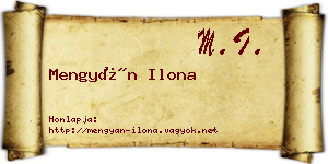 Mengyán Ilona névjegykártya